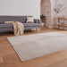 Think Rugs flores by think 1924 mink Brown, Beige Living Room Shaggy Rug.