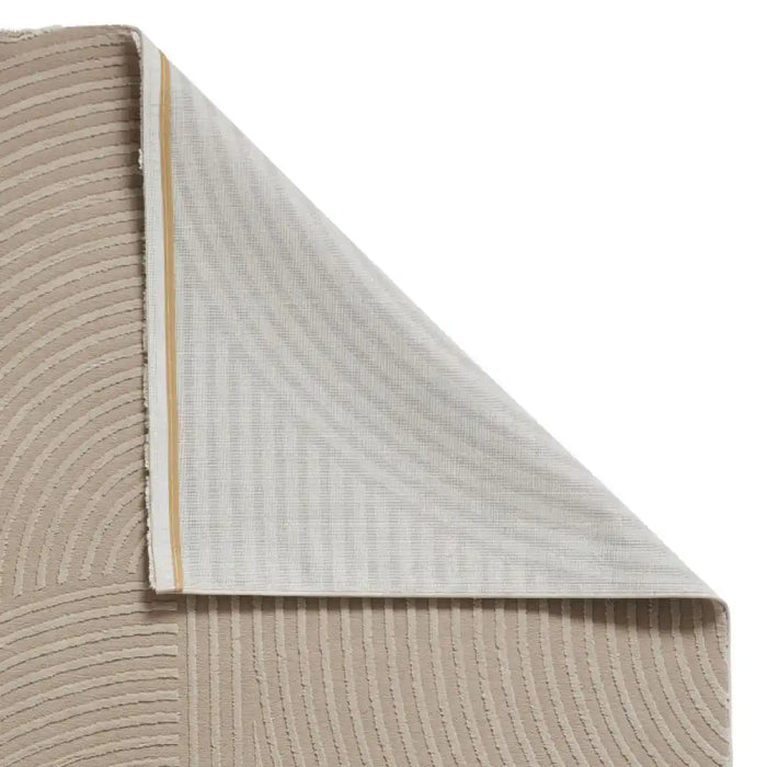 Think Rugs flores by think 1924 mink Brown, Beige Living Room Shaggy Rug.