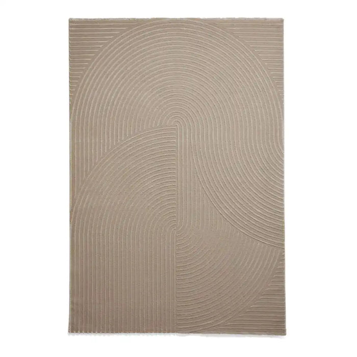 Think Rugs flores by think 1924 mink Brown, Beige Living Room Shaggy Rug.