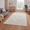 Think Rugs flores by think 1925 cream Ivory, Cream Living Room Shaggy Rug.