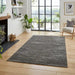 Think Rugs flores by think 1930 charcoal Grey Living Room Shaggy Rug.