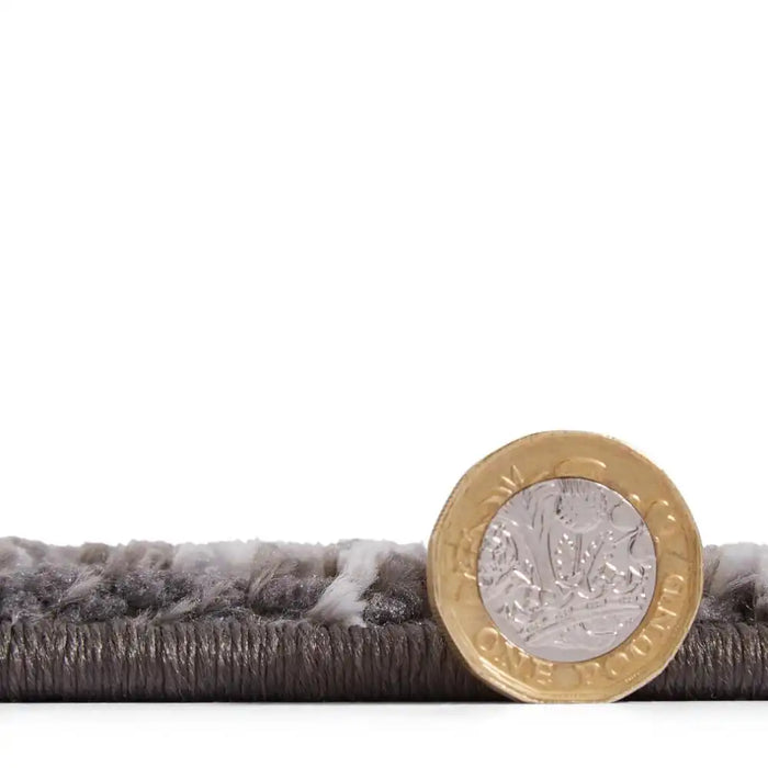 Think Rugs flores by think 1930 charcoal Grey Living Room Shaggy Rug.
