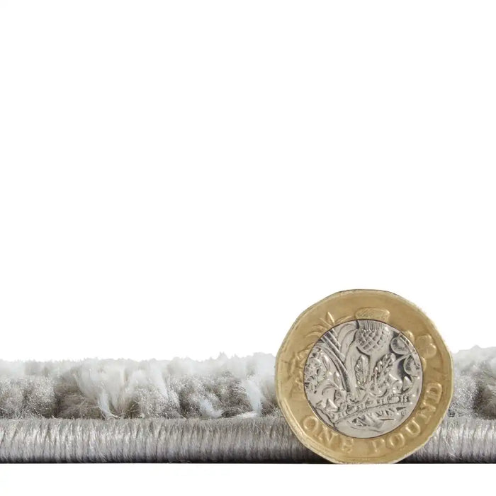 Think Rugs flores by think 1930 grey Grey Living Room Shaggy Rug.
