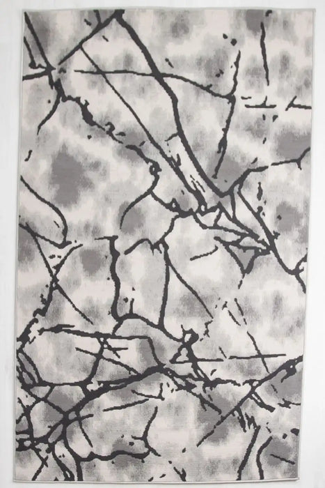 Rug Style balletto 19na beige anthracite Beige, Black Living Room Geometric Rug.