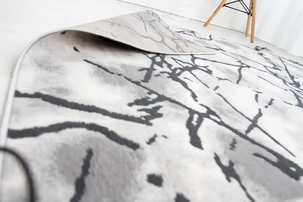 Rug Style balletto 19na beige anthracite Beige, Black Living Room Geometric Rug.
