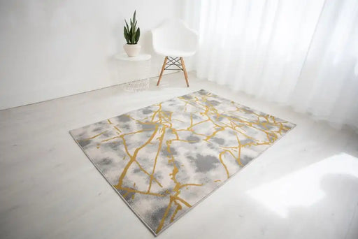 Rug Style balletto 19na beige ochre Yellow, Beige Living Room Geometric Rug.