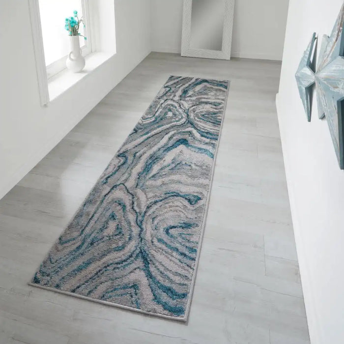 Oriental Weavers zoe 2063 l Blue, Multicoloured Living Room Geometric Rug.
