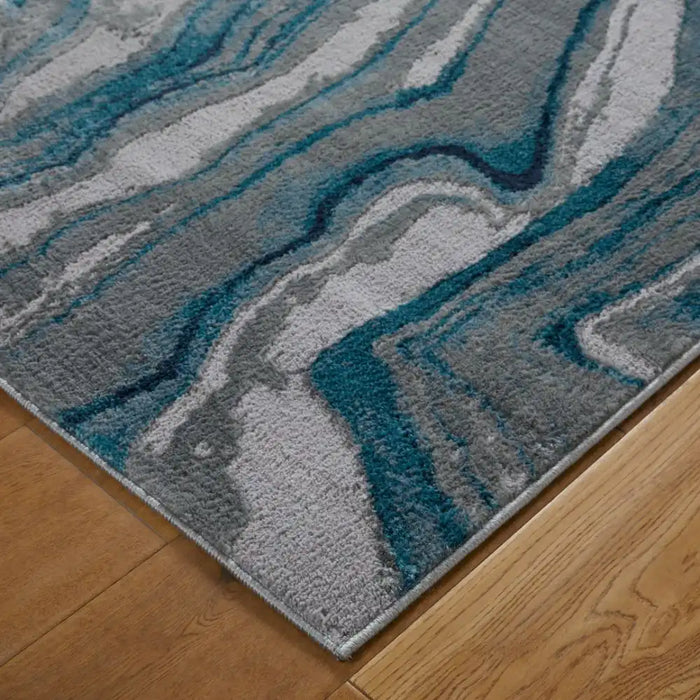 Oriental Weavers zoe 2063 l Blue, Multicoloured Living Room Geometric Rug.
