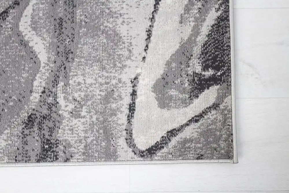 Rug Style balletto 21ea grey anthracite Grey Living Room Geometric Rug.