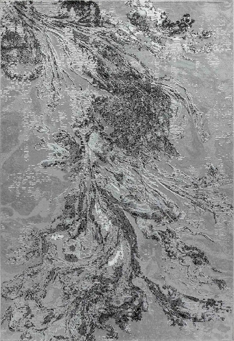 Serdim Rugs serdim serentiy 268 black portrait Grey, Black Living Room Geometric Rug.
