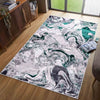 Serdim Rugs emperor 315 solarius aqua Green, Grey Living Room Geometric Rug.