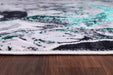 Serdim Rugs emperor 315 solarius aqua Green, Grey Living Room Geometric Rug.