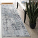 Serdim Rugs emperor 320 stryra silver Grey Living Room Geometric Rug.
