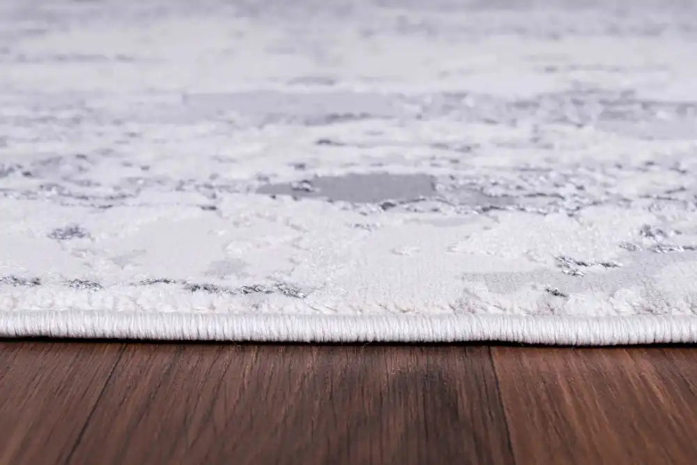 Serdim Rugs emperor 320 stryra silver Grey Living Room Geometric Rug.