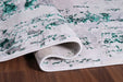 Serdim Rugs emperor 320 styra aqua Green, Grey Living Room Geometric Rug.