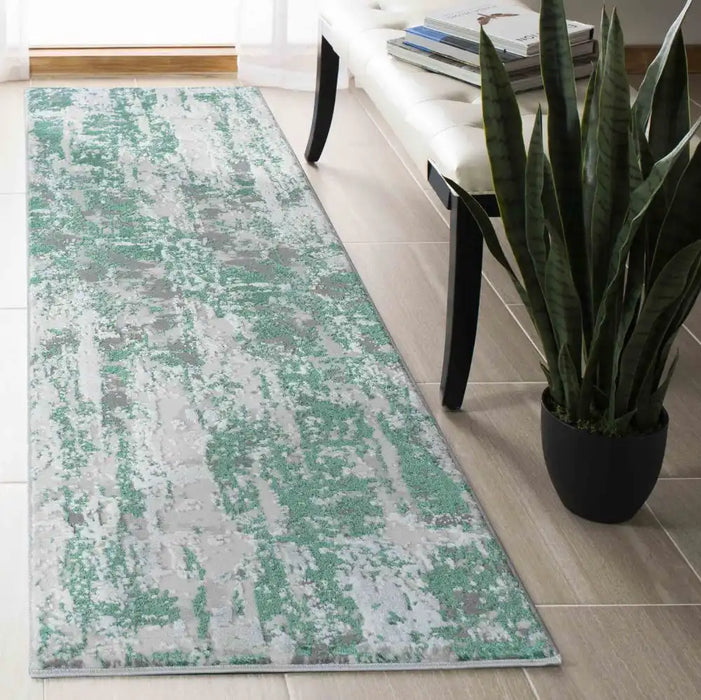 Serdim Rugs emperor 320 styra aqua Green, Grey Living Room Geometric Rug.
