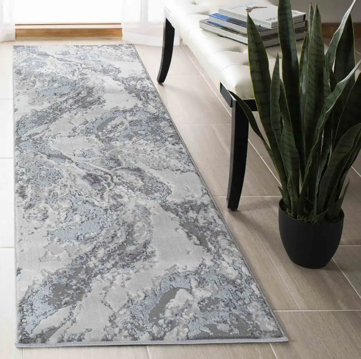 Serdim Rugs emperor 325 picasso silver Grey Living Room Geometric Rug.