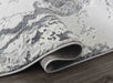 Serdim Rugs emperor 325 picasso silver Grey Living Room Geometric Rug.