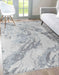 Serdim Rugs emperor 325 picasso silver Grey Living Room Geometric Rug.