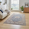 Think Rugs vintage think 35013 blue terracotta Blue, Orange Living Room  Rug.