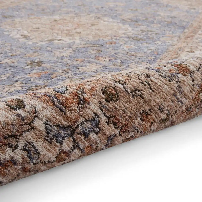 Think Rugs vintage think 35013 blue terracotta Blue, Orange Living Room  Rug.