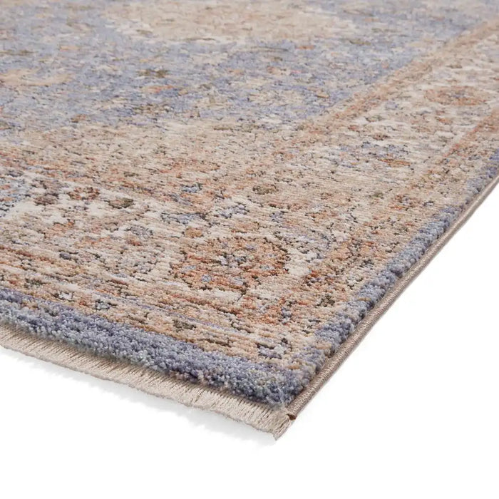 Think Rugs vintage think 35013 blue terracotta Blue, Orange Living Room  Rug.