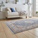 Think Rugs vintage think 35013 blue terracotta Blue, Orange Living Room  Rug.
