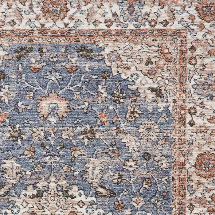 Think Rugs vintage think 35013 blue terracotta Blue, Orange Living Room  Rug.