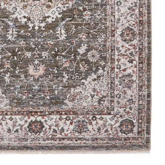 Think Rugs vintage think 35013 green Green Living Room  Rug.