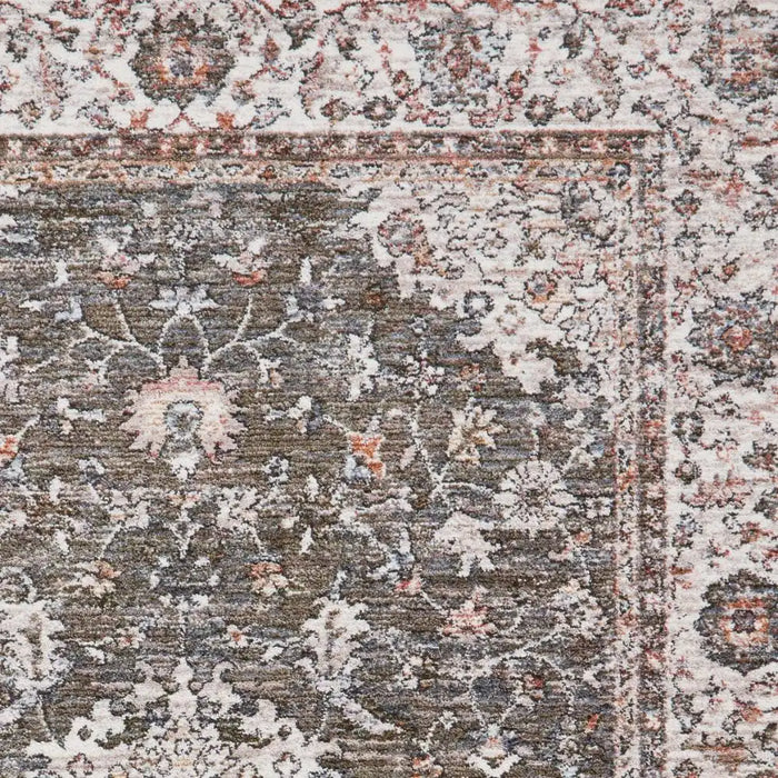 Think Rugs vintage think 35013 green Green Living Room  Rug.