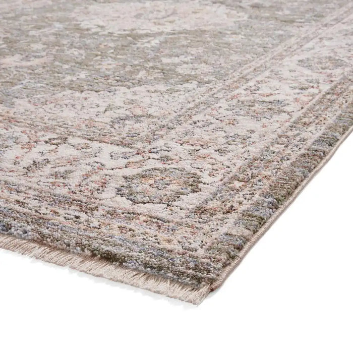 Think Rugs vintage think 35013 green Green Living Room  Rug.