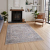 Think Rugs vintage think 35018 blue Blue Living Room  Rug.