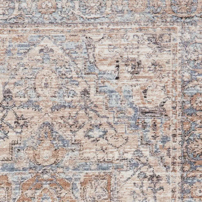 Think Rugs vintage think 35018 blue Blue Living Room  Rug.