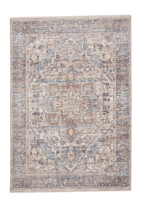Think Rugs vintage think 35018 blue Blue Living Room  Rug.