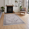 Think Rugs vintage think 35018 grey Grey Living Room  Rug.