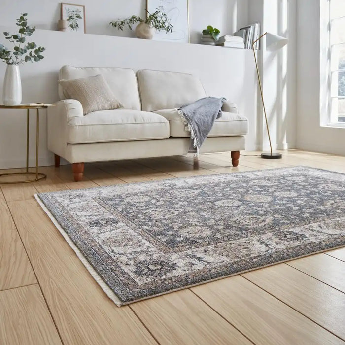 Think Rugs vintage think 35027 green Green Living Room  Rug.