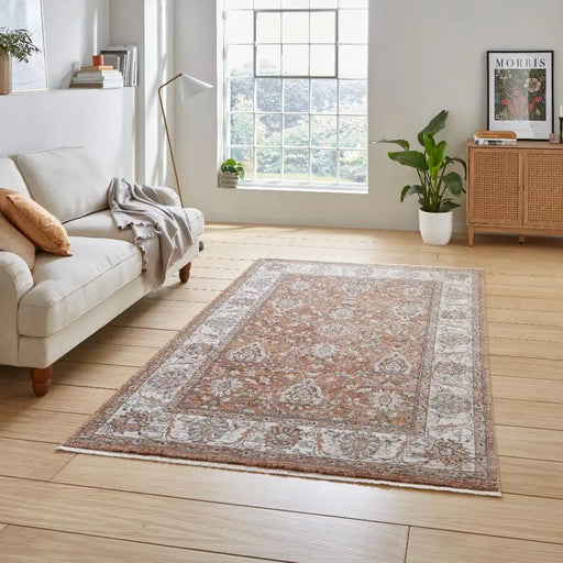 Think Rugs vintage think 35027 terracotta Orange Living Room  Rug.