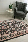 Prestige alia 428gl anthracite sand Beige, Black Living Room  Rug.