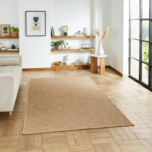 Think Rugs nomad indoor outdoor 5004 brown Brown Living Room  Rug.
