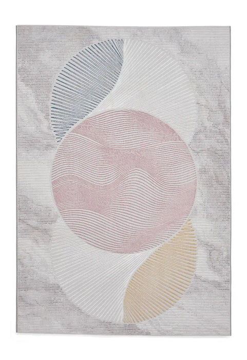 Think Rugs creation 50097 pink blue Blue, Multicoloured, Pink Living Room Floral Rug.