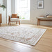 Think Rugs creation 50112 beige multi Beige, Multicoloured Living Room Floral Rug.
