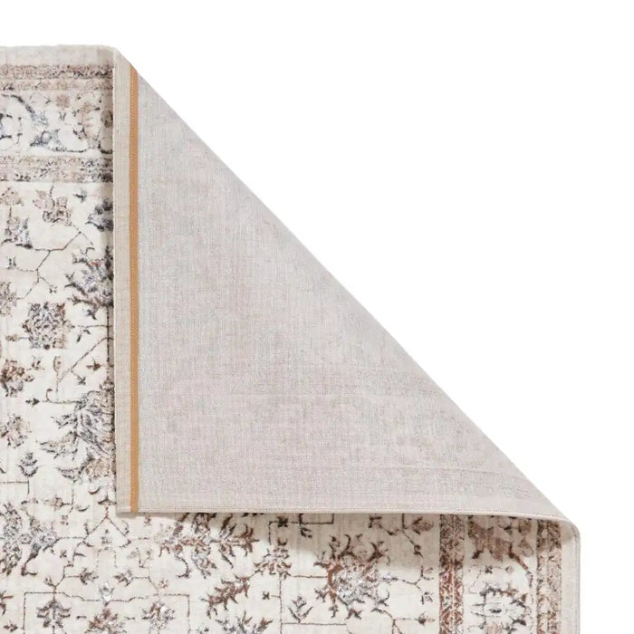 Think Rugs creation 50112 beige silver Grey, Beige Living Room Floral Rug.