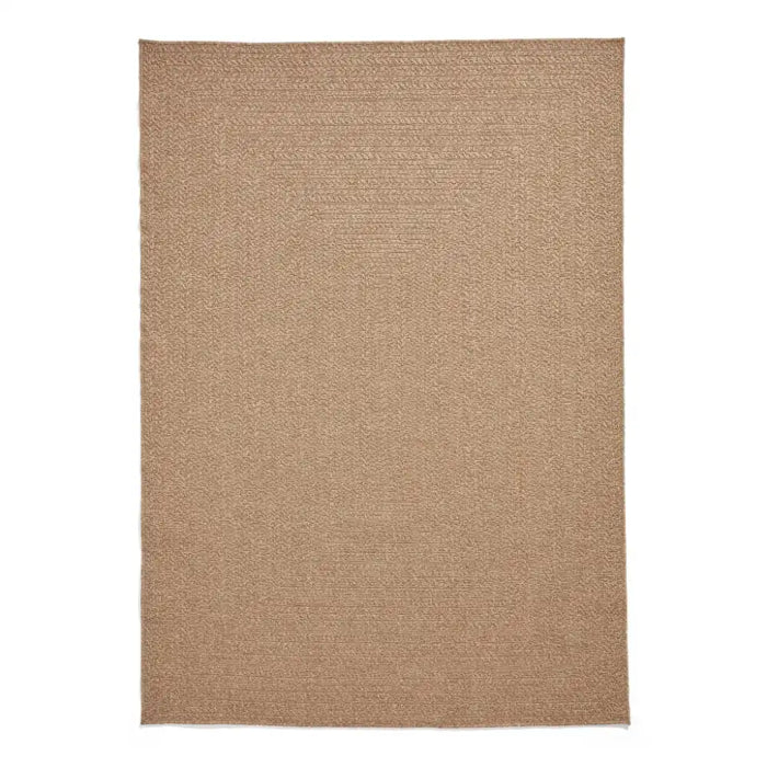 Think Rugs nomad indoor outdoor 5014 brown Brown, Beige Living Room  Rug.