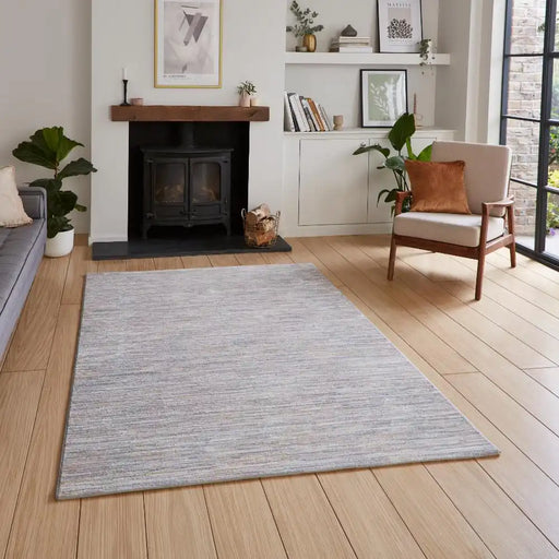 Think Rugs creation 50164 pink blue Blue, Grey, Pink Living Room Floral Rug.