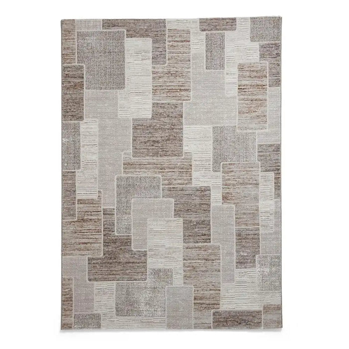 Think Rugs creation 50178 brown beige Brown, Beige Living Room Floral Rug.