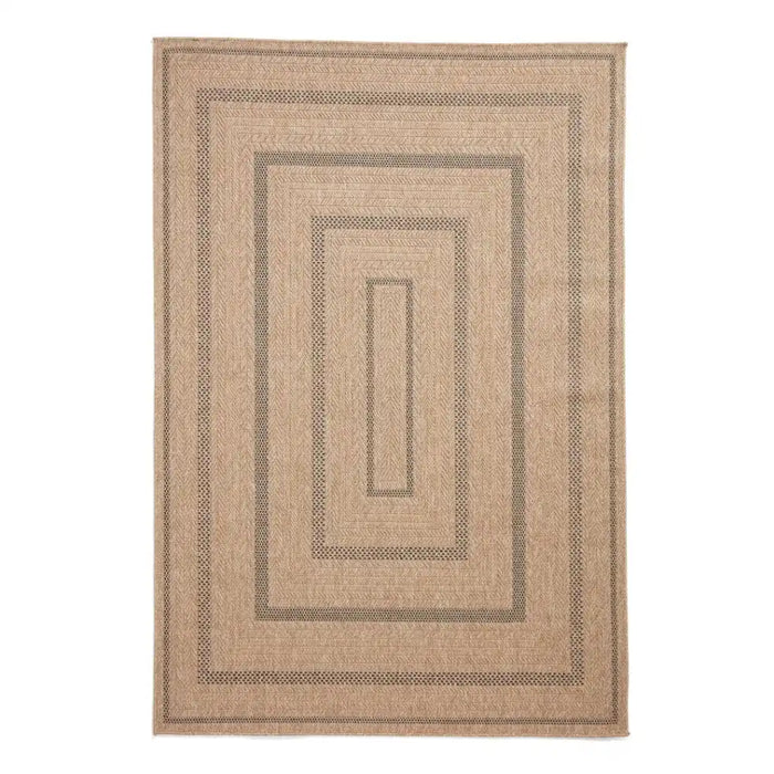 Think Rugs nomad indoor outdoor 5021 black brown Brown, Black Living Room  Rug.