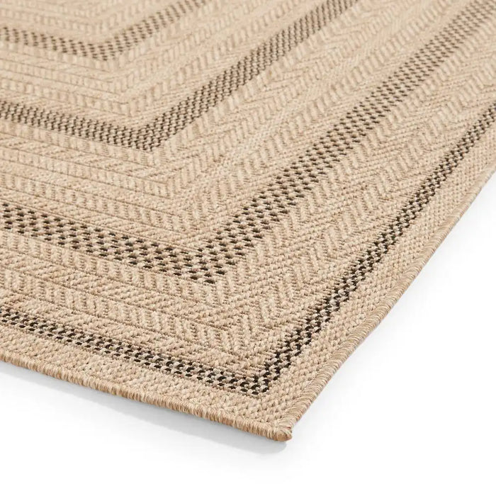 Think Rugs nomad indoor outdoor 5021 black brown Brown, Black Living Room  Rug.