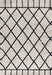 Serdim Rugs marrakesh 510 diamond stone Black, Ivory, Cream Living Room Geometric Rug.