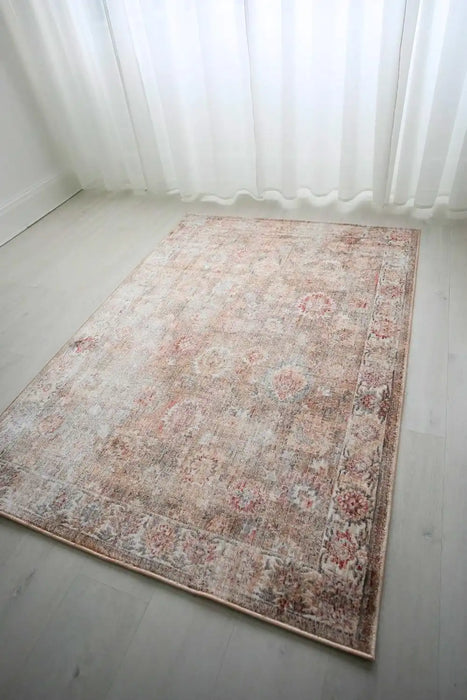 Prestige alia 513ah beige l brown Brown, Beige Living Room  Rug.