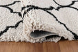 Serdim Rugs marrakesh 520 trellis stone Black, Ivory, Cream Living Room Geometric Rug.